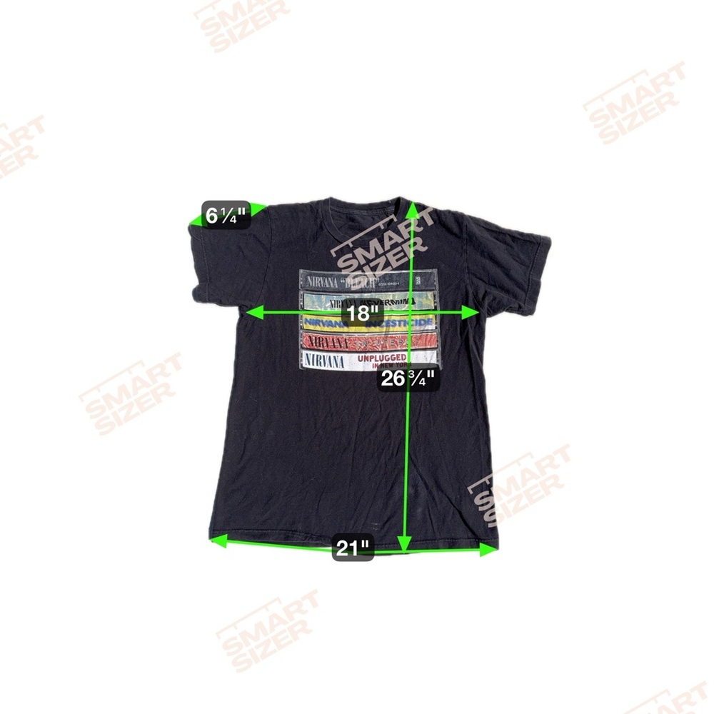 Nirvana Cassette Discography Black T-Shirt Size Medium Vintage Grunge Rock - Picture 4 of 5